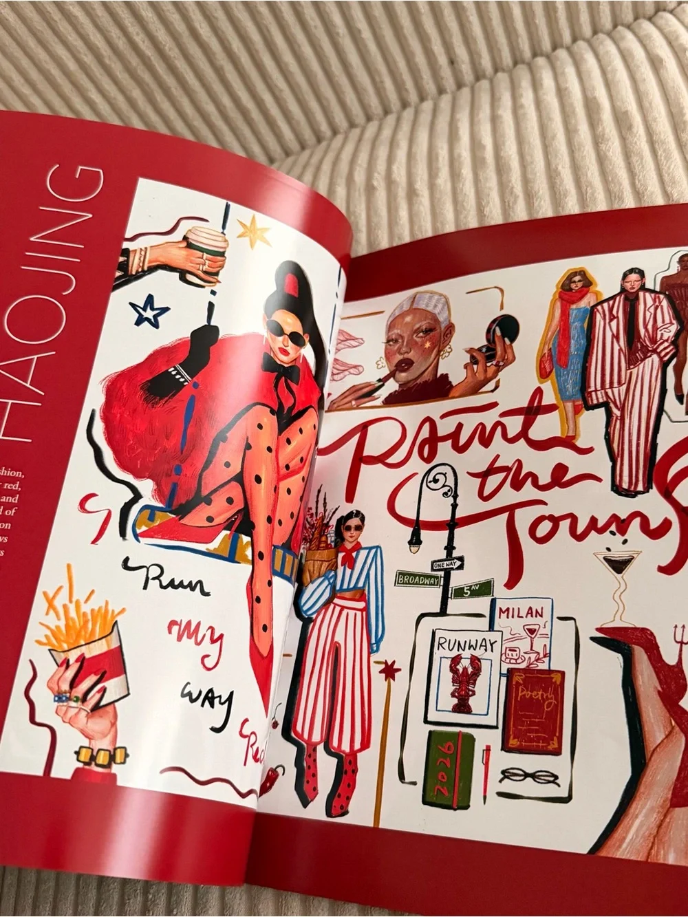 Cover Art Print in Red with Black Accents